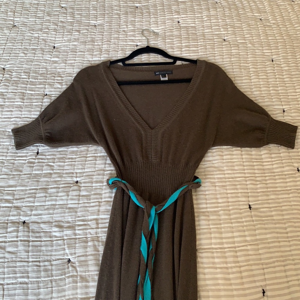 Mango knit dress with a tie waist